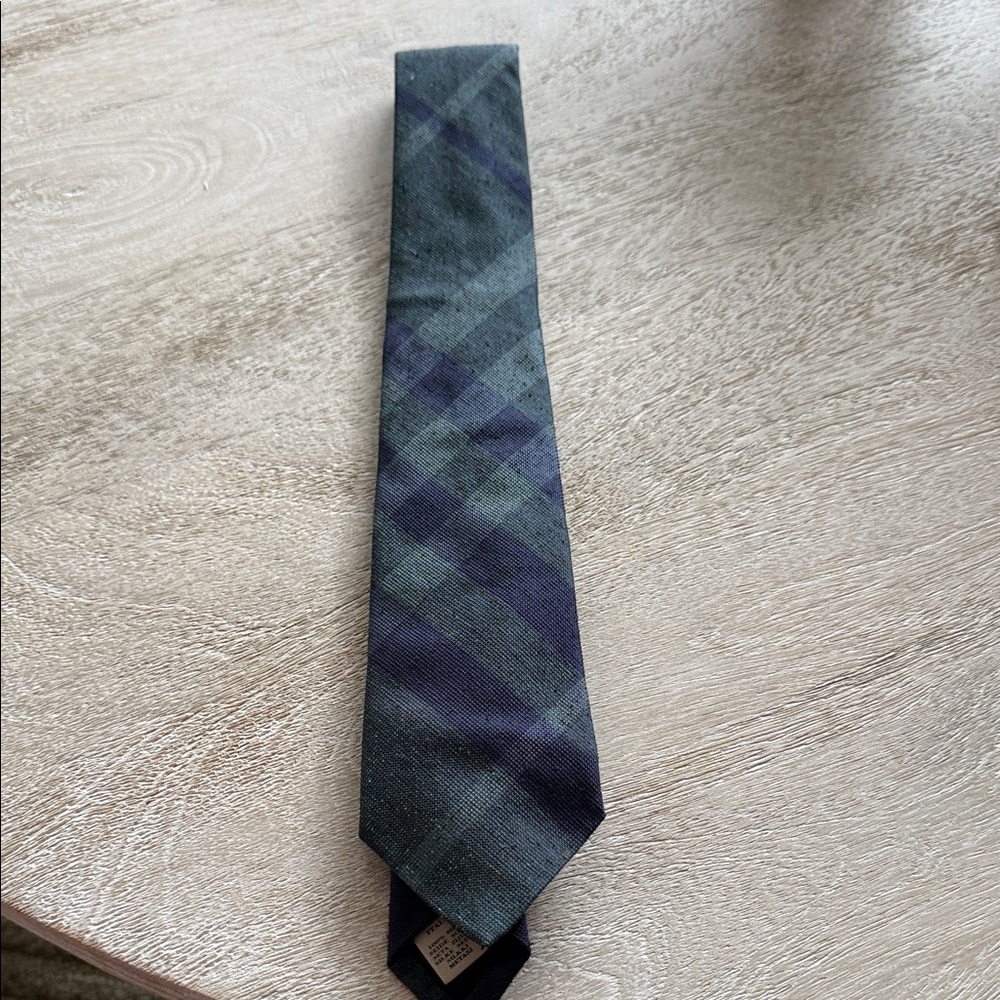 Burberry Plaid Tie in Blue and Green